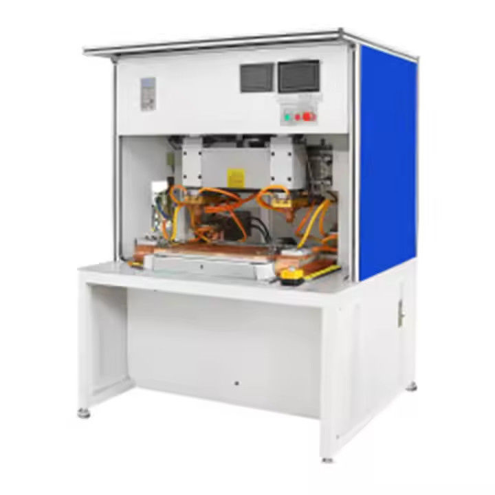 Hwashi CNC mit mittlerer Frequenz leichte kleine Stahltürplatte Metall-Spot-Schweißer mit XY-Achse automatische bewegliche Fütterung