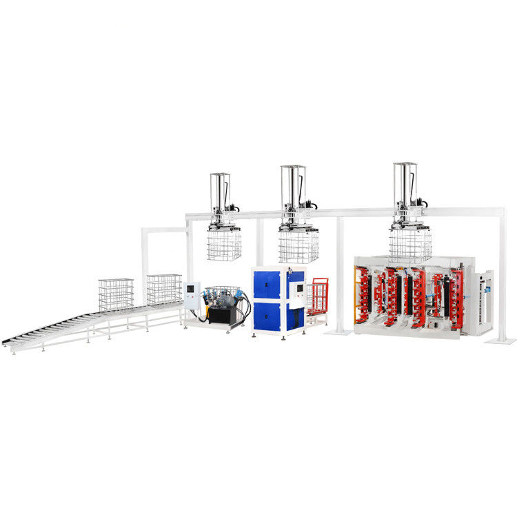 Neue vollautomatische IBC Käfigmachine 1oool Kapazität Frequenz Stahlgitter Schweiß Produktionslinie zuverlässiger Pumpendruck