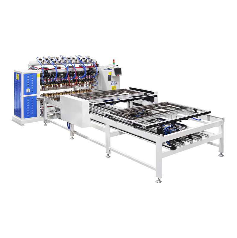 Hwashi PLC Control 380V 2-Phase Door Panel Multi Head Spot Welding Machine with 3+3mm Welding Thickness