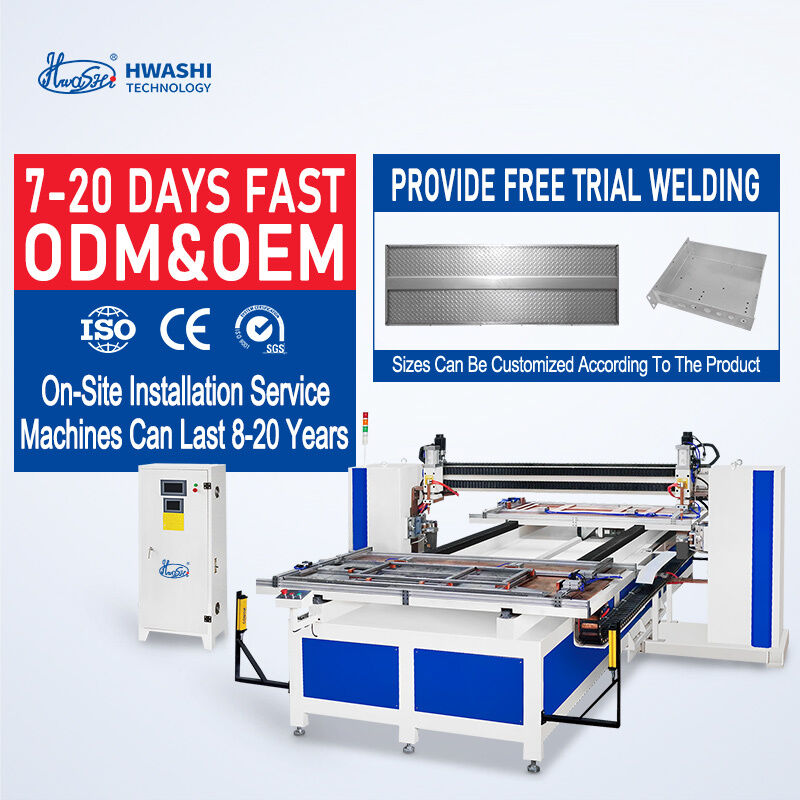 Hwashi Automatische Drahtgitter-Punktschweißmaschine mit 6-16 unabhängig steuerbaren Schweißköpfen, SPS-basiertem Steuerungssystem und IGBT-Inverter-Stromversorgung